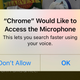 Give Chrome access to your mic to search with your voice.